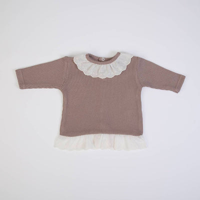 T-shirt de malha de manga comprida + calças